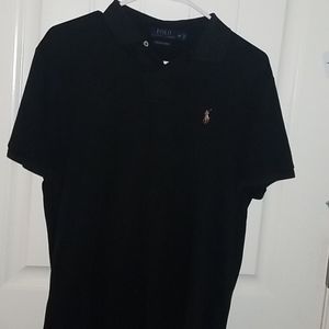 Black,purple, and white polo